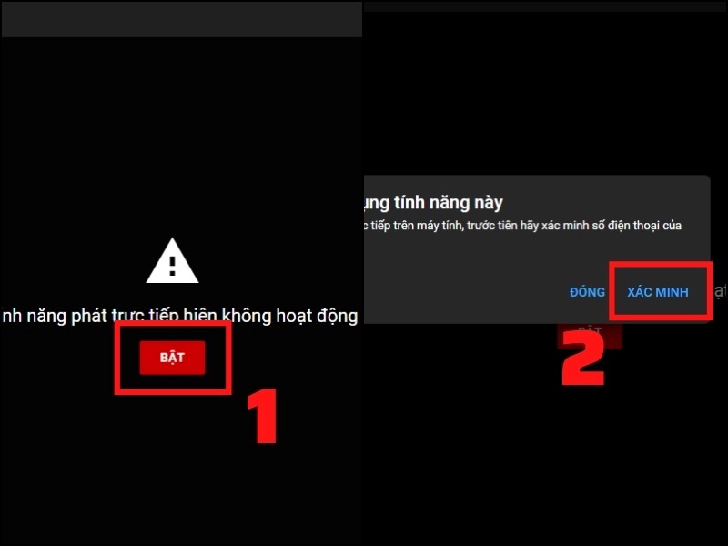 Xác minh tài khoản youtube 