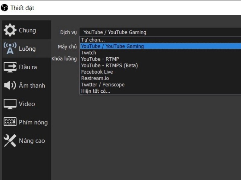 Phát live game trên Youtube qua ứng dụng OBS Studio
