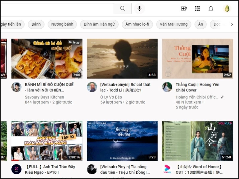 Sử dụng trình duyệt để truy cập vào Youtube trên máy tính 